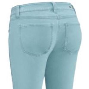Cabi Tidal Curvy Skinny Aqua Blue Jeans